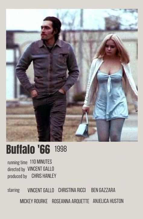 Buffalo '66 1998 minimalist poster Buffalo 66 Wallpaper, Buffalo 66 Poster, Layla Buffalo 66, Buffalo 66 Aesthetic, Buffalo 66, New Movies To Watch, Girly Movies, Great Movies To Watch, Girl Movies