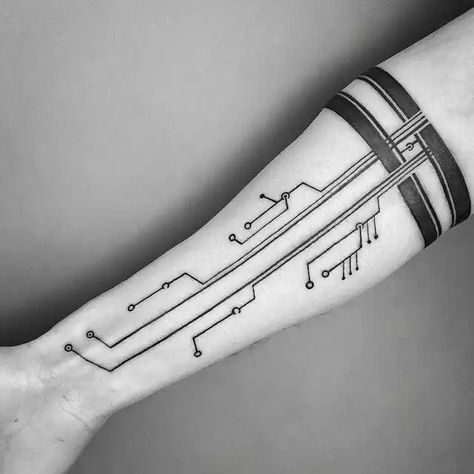 Tattoo idea? - Imgur Circuit Board Tattoo, Computer Tattoo, Circuit Tattoo, Electronic Tattoo, Tech Tattoo, Cyberpunk Tattoo, Nerd Tattoo, Shape Tattoo, Muster Tattoos