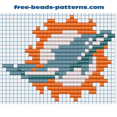 Perler Beads Pattern, Miami Dolphins Logo, Beads Pattern, Beads Patterns, Fuse Bead Patterns, Diy Perler Bead Crafts, Nfl Teams Logos, Beading Patterns Free, Diy Perler Beads