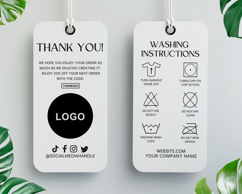 Unique - Stylish Font Pairings Clothes Care Label, Price Tag Design Clothing, Cloth Tag Design, Clothing Tag Design Ideas, Handtag Labels Design, Hang Tag Design Clothing Labels, Clothes Tag Design, Clothing Tag Ideas, Clothing Care Tag