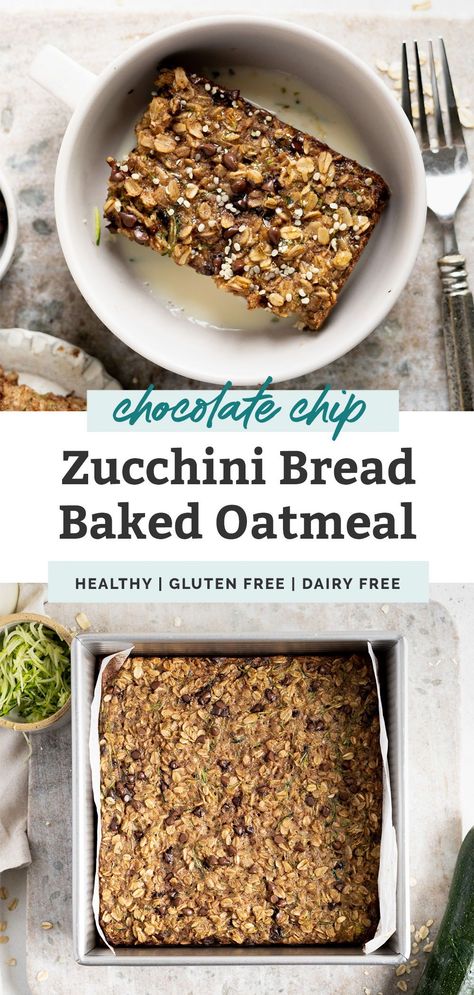 Zucchini Baked Oatmeal is a scrumptious treat that’s a great way to sneak in some greens. Whip it together in one bowl, then serve it up in one of two ways. Quick, easy and meal prep worthy! Zucchini Baked Oatmeal, Recipe For Zucchini, Easy Clean Eating Recipes, Clean And Delicious, Best Meal Prep, Easy Brunch Recipes, Baked Oatmeal Recipes, Whip It, Gluten Free Recipes Easy