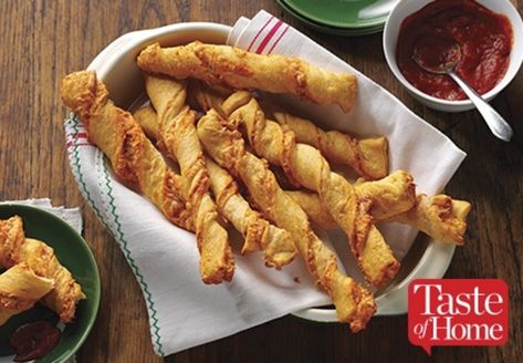 Parmesan Swiss Cheese Twists | ALDI US Cheese Straws Recipe, Best Holiday Appetizers, Cheese Twists, Holiday Appetizers Recipes, Cheese Straws, Twisted Recipes, Keto Cheese, Side Dishes Recipes, Bread Appetizers