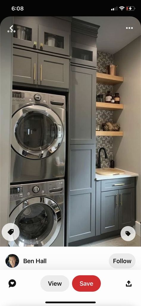 #laundry #laundryroomideas #laundryroom Laundry Room Makeover Ideas, Washer Dryer Laundry Room, Laundry Closet Makeover, Laundry Room Decor Ideas, Stacked Laundry Room, Laundry Room Ideas Small Space, Small Laundry Room Makeover, Pantry Laundry Room, Tiny Laundry Rooms