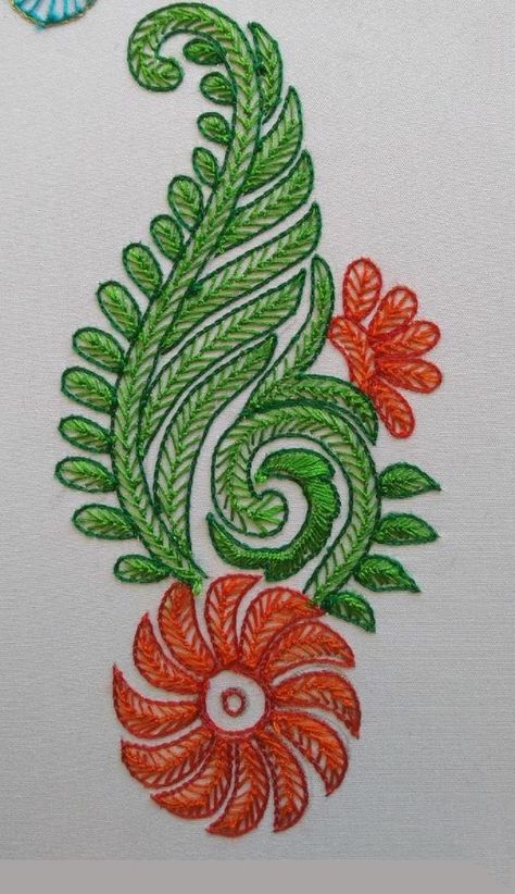 Butterfly Stitches In Aari Work, Fly Stitch Embroidery Design Patterns, Sheaf Stitch Embroidery Design Motifs, Y Stitch Embroidery Design, Aari Pattern Design, Fly Stitch Embroidery Motifs, Fly Stitch Aari Design, Feather Stitch Embroidery Motifs, Fly Stitch Design