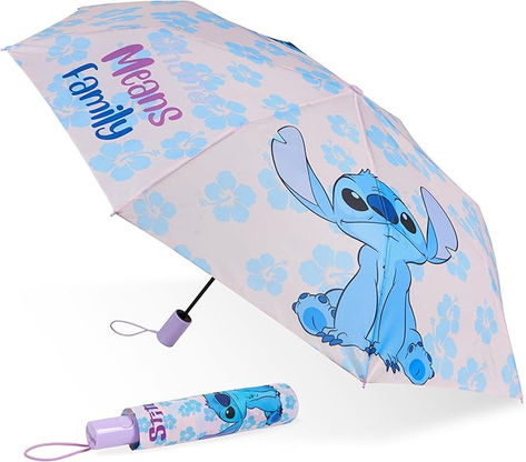 Disney Automatic Umbrella for Adults Teens Kids - Folding Telescopic Umbrella Lightweight Travel School Work - Stitch Gifts Head Umbrella, Angel Stitch, Stitch Head, Bubble Umbrella, Star Wars Merch, Lilo Und Stitch, Angel Kids, Kids Umbrellas, Tema Disney