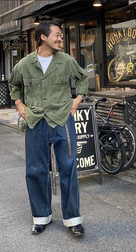 Americana Workwear Men, Mens Workwear Outfit, French Workwear Mens, Mens 60s Outfits, Japanese Grandpa Style, Japanese Workwear Fashion Mens, Summer Workwear Outfits, Mens Fashion Workwear, Japanese Men's Fashion