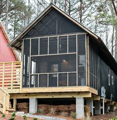 For many years, architecture students at Auburn University's Rural School have been working to create a home that can be built for only $20,000. That's less than a lot of people spend on their kitchen remodel. But once the students finished designing the budget-friendly house, getting it built was even harder than they thought. A House In The Woods, Rural Studio, One Bedroom House, Casa Container, Tiny House Cabin, Small Cabin, Cabin In The Woods, Web Developer, Tiny House Living