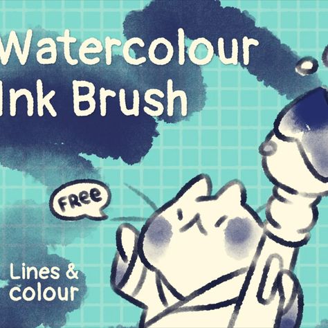 Free watercolor ink brush for Photoshop and Procreate! This versatile brush works smoothly, leaving an authentic ink effect when applying pressure. Say goodbye to the hassle of manually creating watercolor effects in your digital artwork, and let this brush do the work for you. With its watercolor ink effect, this brush is perfect for artists who want their digital art to have an organic feel. Clip Studio Paint Brushes, Brush For Procreate, Free Procreate Brushes, Best Procreate Brushes, Photoshop Watercolor, الفن الرقمي, Free Procreate, Procreate Ipad Art, Procreate Brushes Free