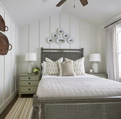 37 Wainscoting Ideas To Upgrade Your Walls Instantly Bedroom Wayne Scotting, Beadboard Bedroom Walls, Wayne Scotting, Bedroom Wainscoting Ideas, Bedroom With High Ceilings, Beadboard Bedroom, Wainscoting Ideas, Wainscoting Bedroom, Cleaning Gift