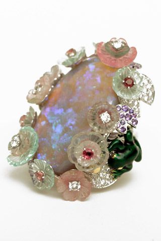 Dior Costume Lion, Victoire De Castellane, Sweet Boy, Dior Jewelry, Opal Ring, Opal Jewelry, Coco Chanel, Opal Rings, Creative Director