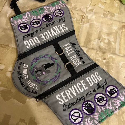 Service Dog Cape Ideas, Service Dog Vest Ideas, Cute Service Dog Vest, Service Dog Gear, Dog Vest Diy, Dog Vest Pattern, Psychiatric Service Dog, Service Dog Patches, Service Dog Vests