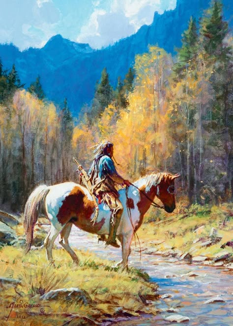 Autumn - Western Fine Art Auction Arizona | Scottsdale Art AuctionWestern Fine Art Auction Arizona | Scottsdale Art Auction Cowboy Western Art Wild West, Western Art Paintings, Native American Paintings, Western Artwork, Native American Warrior, Native American Pictures, Wilde Westen, Native American Quotes, Native American Artwork