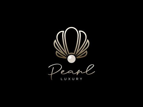 Jewelry Business Logo Design, Pearl Logo Design Ideas, Pearl Logo Design, Jewelry Logo Ideas Graphics, Logo Sara, Jewelry Logo Inspiration, Tattoo Branding, Jewelry Logo Ideas, Jewelry Brand Logo