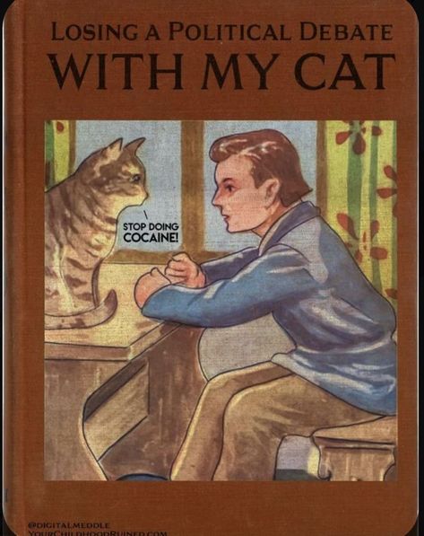 Weird Funny Memes, Book Parody, Childhood Ruined, Bizarre Books, Children Books, Funny Cat Memes, Funny Cat Pictures, Vintage Humor, Book Humor