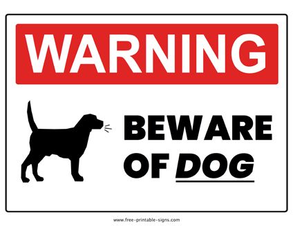 Printable Beware Of Dog Sign – Free Printable Signs Beware Of Dog Sign Printable, Dog Lawn, Beware Of Dog Sign, Printable Dog, Dog Yard, Beware Of Dog, Lawn Sign, Dog Signs, Yard Signs