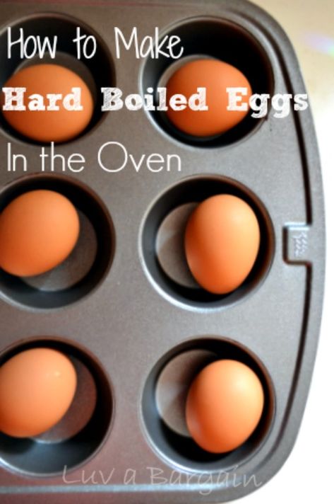 How to Make Hard Boiled Eggs in the Oven Oven Boiled Eggs, Boiled Eggs In The Oven, Baked Hard Boiled Eggs, Eggs In The Oven, How To Boil Eggs, Eggs In Oven, Boil Eggs, Cook Eggs, Making Hard Boiled Eggs