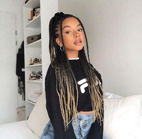 Lisa Onuoha, Blonde Braids, Box Braids Hairstyles For Black Women, Braids Hairstyles Pictures, Cute Box Braids Hairstyles, Box Braids Styling, Girls Hairstyles Braids, African Braids Hairstyles, Braided Hairstyles For Black Women