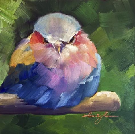 Bird Painting Acrylic, 심플한 그림, Acrylic Painting Inspiration, Soyut Sanat Tabloları, Bird Artwork, Colorful Bird, Art Painting Acrylic, Watercolor Bird, Birds Painting