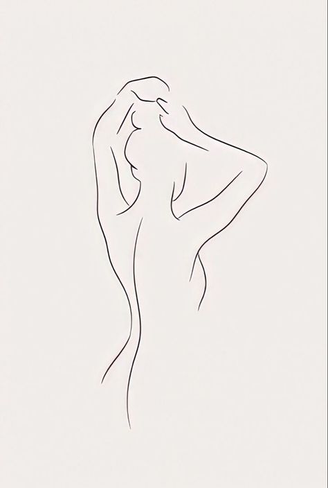 Siluette Woman Drawing, Arte Pin Up, Silhouette Sketch, Body Image Art, Body Shape Drawing, Boho Painting, Plaster Sculpture, Canvas Drawing, One Line Art