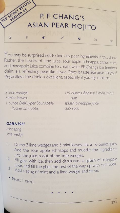 Asian Pear Mojito Pf Changs, Asian Pear Mojito, Asian Drinks Cocktails, Pear Drink Recipes, Pear Mojito, Pear Drinks, Asian Pears, Apple Schnapps, Cocktail Garnishes