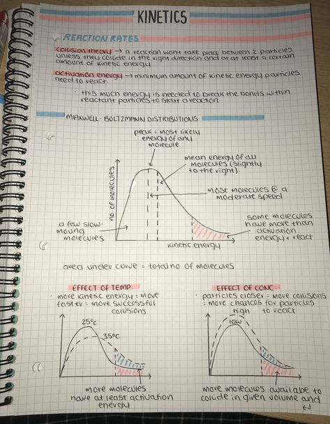 Rate Of Reaction Notes, Revision Notes Chemistry, Chemistry Study Notes Aesthetic, Kinetic Energy Notes, Rates Of Reaction Chemistry Notes, Physics Energy Notes, Science Notes Ideas Middle School, Chemistry A Level Aesthetic, Igcse Chemistry Notes