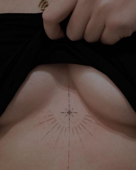 Keya Carlsen on Instagram: “ornamental sun placed on the solar plexus chakra 🌞” Chest Chakra Tattoo, Sun Chakra Tattoo, Ornament Tattoo Sternum, Solar Plexus Tattoo Women, Solar Plexus Chakra Tattoo, Sternum Sun Tattoo, Solar Plexus Tattoo, Ornamental Sun Tattoo, Sun Sternum Tattoo