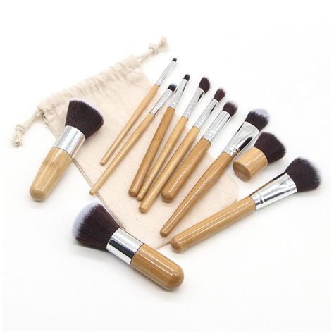 8 Eco-friendly Products to Try in 2021 Eco Tools, Bamboo Makeup Brushes, Bamboo Makeup, Makeup Brush Sets, Alat Makeup, Foundation Brushes, Bamboo Brush, Wooden Brush, Makeup Brush Kit