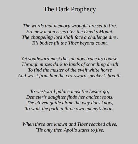 Writing A Prophecy, Prophecy Prompts, The Great Prophecy Percy Jackson, How To Write A Prophecy, Pjo Prophecies, Percy Jackson Prophecies, Prophecy Ideas, Percy Jackson Prophecy, Prophecy Quotes