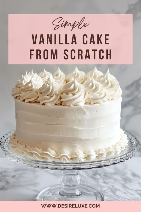 First Birthday Sheet Cake, Simple Vanilla Cake Recipe, Vanilla Cake From Scratch, Simple Vanilla Cake, Birthday Sheet Cake, Best Vanilla Cake, Homemade White Cakes, Best Vanilla Cake Recipe, Vanilla Sheet Cakes