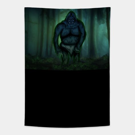 Bigfoot Cryptid digital art -- Choose from our vast selection of tapestries to match with your desired size to make the perfect custom tapestry. Pick your favorite: Movies, TV Shows, Art, and so much more! Available in small, medium, large. Perfect for decorations in apartments, bedrooms, and dorm rooms. Cryptid Art, Art Tapestry, Apartments Bedrooms, Custom Tapestry, Dorm Rooms, Dorm Room, Favorite Movies, Digital Art, Tv Shows