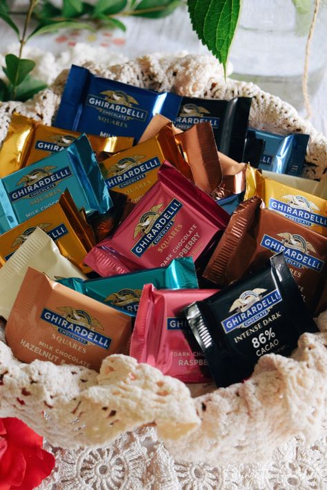 Summer Mix with Ghirardelli - Living The Gourmet Ghirardelli Aesthetic, Snowball Food, Dark Chocolate Caramel, Ghirardelli Chocolate, Healthy Pizza, Jelly Bag, Healthy Groceries, Chocolate Brands, Gourmet Chocolate