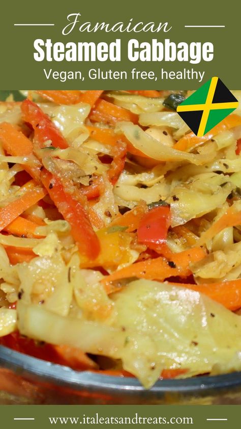 Vegan Green Cabbage Recipes, Low Carb Jamaican Recipes, Cabbage Jamaican Style, Jamaican Cabbage Recipe Jamaica, Vegan Caribbean Food Recipes, Authentic Jamaican Cabbage Recipe, Caribbean Cabbage Recipes, Healthy Jamaican Recipes, Jamaican Cabbage And Carrots