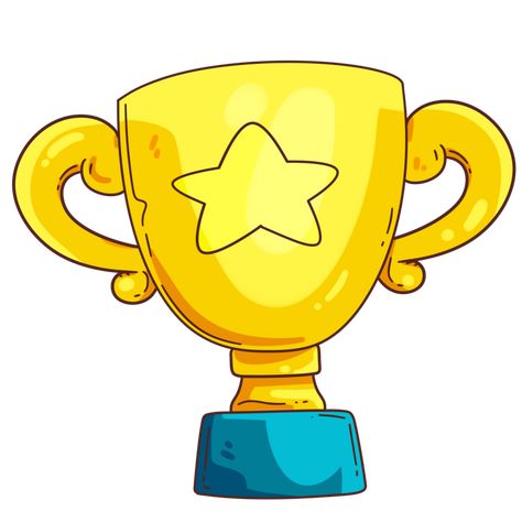 Trophy Cartoon, Trophy Drawing, Trophy Clipart, Art Stories, Trophy Design, Trophies & Awards, Art Story, Cute Clipart, Free Vectors