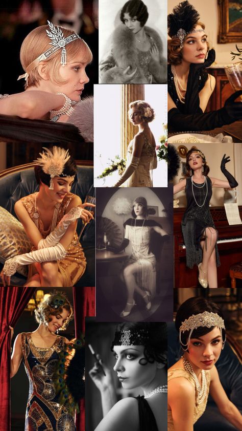 1920s Birthday Party Outfit, Great Gatsby Picture Poses, 1920 Jazz Fashion, 20s 30s Fashion, Daisy Gatsby Costume, 1920s Women Fashion, Modern 1920s Fashion Outfits, Moulin Rouge Theme Party Outfit, Flappers 1920s Costume