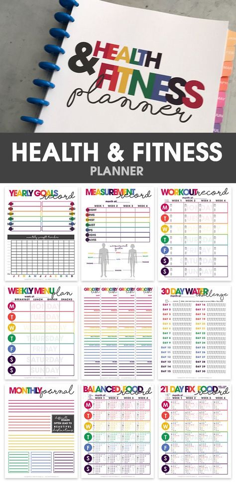 health & fitness planner | printable | organizational printables | weight loss tracker via @moritzdesigns Health And Fitness Planner, Training Journal, 1000 Calorie, Lose Stomach, Organize Life, Organizational Printables, 1200 Calorie, Fitness Planner Printable, Izabel Goulart