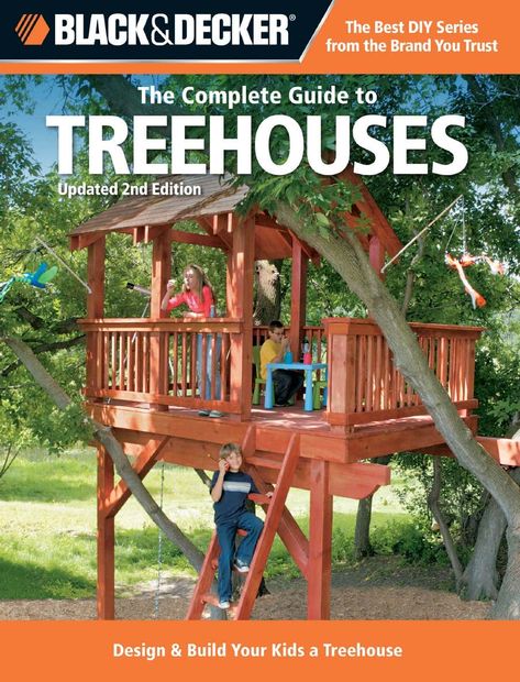 The Complete Guide to Treehouses | Wood | Trees Treehouse Plans, Modern Playhouse, Tree Deck, A Frame Cabin Plans, Building A Treehouse, Playhouse Plans, Tree House Plans, Self Build, Tree House Kids