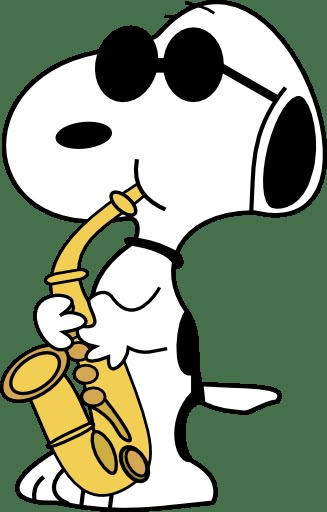 Snoopy And Charlie Brown, Snoopy Funny, Saxophones, Snoopy Images, Snoopy Wallpaper, Snoopy Quotes, Peanuts Characters, Snoopy Pictures, Snoop Dog