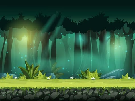 2d Game Background Images - Free Download on Freepik Mystical Flowers, Digital Forest, 2d Game Background, Forest Games, Canvas Landscape, 2d Game Art, Forest Background, Forest Illustration, Magic Forest