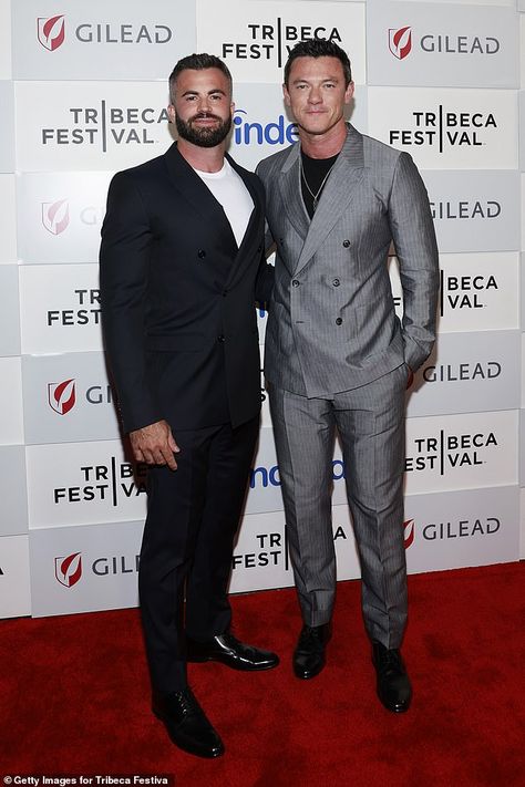 Date night: Earlier this year Luke (R) was supported by boyfriend Fran Tomas (L) at the pr... Luke Evans Boyfriend, Luke Evans, West End, Date Night, This Year, Lost, Actors