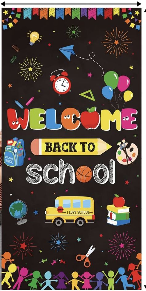 Welcome To School Preschool, School Classroom Themes, Room Bulletin Board, School Wall Art Ideas, Bulletin Boards Classroom Decor, School Board Decoration, I Love School, Welcome To School, School Wall Art