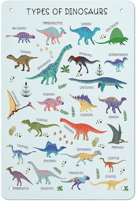 Dinosaur Poster, School Cafe, Dinosaurs Preschool, Dinosaur Posters, Learning Poster, Dinosaur Wall Art, Boys Nursery, Dinosaur Wall, Decorative Wall Plaques