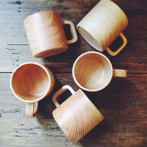 Japanese Cypress Hinoki Wood Mug – UGUiSU STORE Wooden Coffee Mug, Wooden Cups, Wood Mug, Hinoki Wood, Yamanashi, Kitchen Stuff, Wood Turning, Mug Cup, Sake