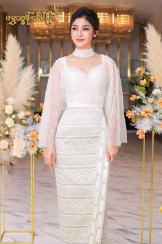 Convocation Dress, Model Kebaya Wisuda, Pengantin Modern, Myanmar Outfit, Burma Dress, Myanmar Fashion, Kebaya Modern Dress, Myanmar Clothes, Burmese Clothing