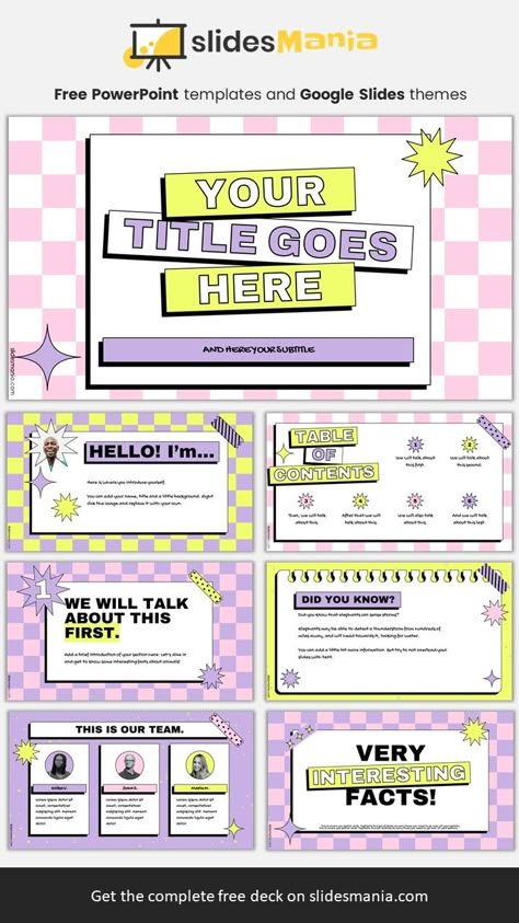 Pastel Presentation Template, Powerpoint Canva Design, Y2k Slide Template, Cool Google Slide Ideas, Google Slide Templates Aesthetic, Retro Presentation Design, Colorful Presentation Design, Canva Slides Template, This Or That Template