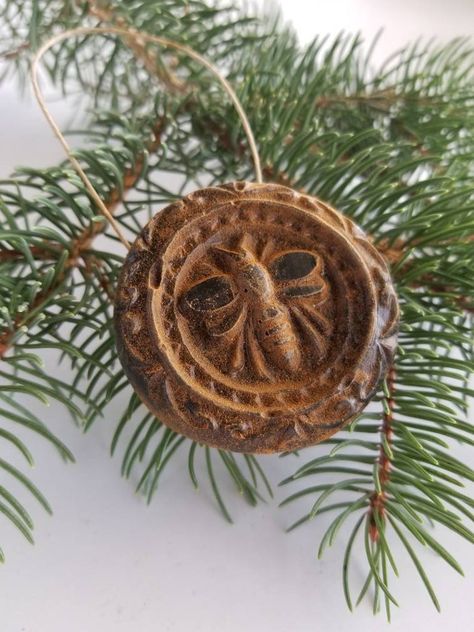 Honeybee Antiqued Cinnamon Beeswax Ornament | Etsy Bee Ornaments, Solitary Bees, Farm Day, Busy Bee, Christmas Market, A Blessing, In The Garden, Hard Work, The Garden