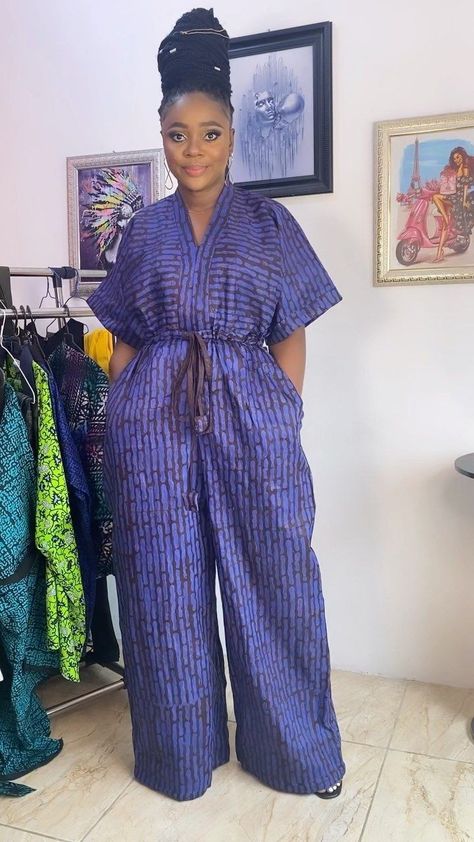 Bas Large, Infinity Jumpsuit, Boubou Styles, African Jumpsuit, Boubou Styles For Women, Ankara Jumpsuit, African Print Jumpsuit, Long African Dresses, African Fashion Skirts