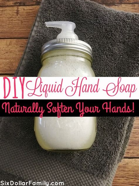 Commercial hand soaps dry my hands out so badly! This DIY Liquid Hand Soap nourishes and cleans them naturally! Diy Liquid Hand Soap, Soap Commercial, Liquid Hand Soap Recipe, Homemade Creams, Homemade Hand Soap, Hand Soap Recipe, Diy Hand Soap, Moisturizing Hand Soap, Natural Hand Soap