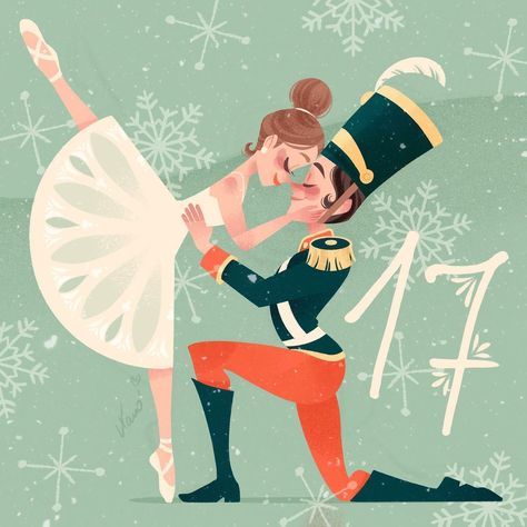 Nutcracker Image, Ballet Illustration, Disney Version, Book Illustration Art, Nutcracker Ballet, Canvas Painting Designs, Pinturas Disney, Love Illustration, Christmas Drawing