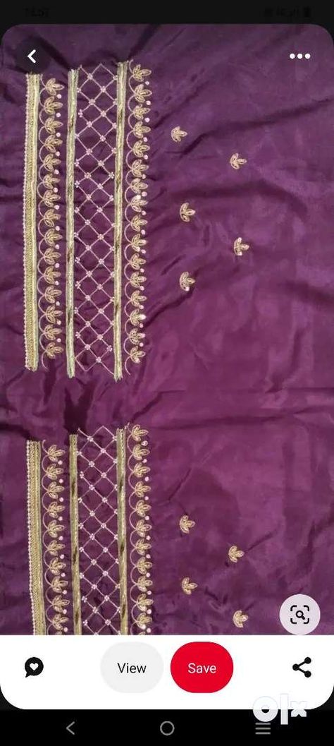 Khatli Work Dress New Design, Machi Work Blouse Design Simple, Khatali Work In Blouse, Khatli Work Blouse Design New Simple, Jardoshi Work Design Blouse Full Sleeve, Machi Work Kurti Design, Khatliwork Blouse Design, Khatli Work Design Kurti, Mirar Work Design