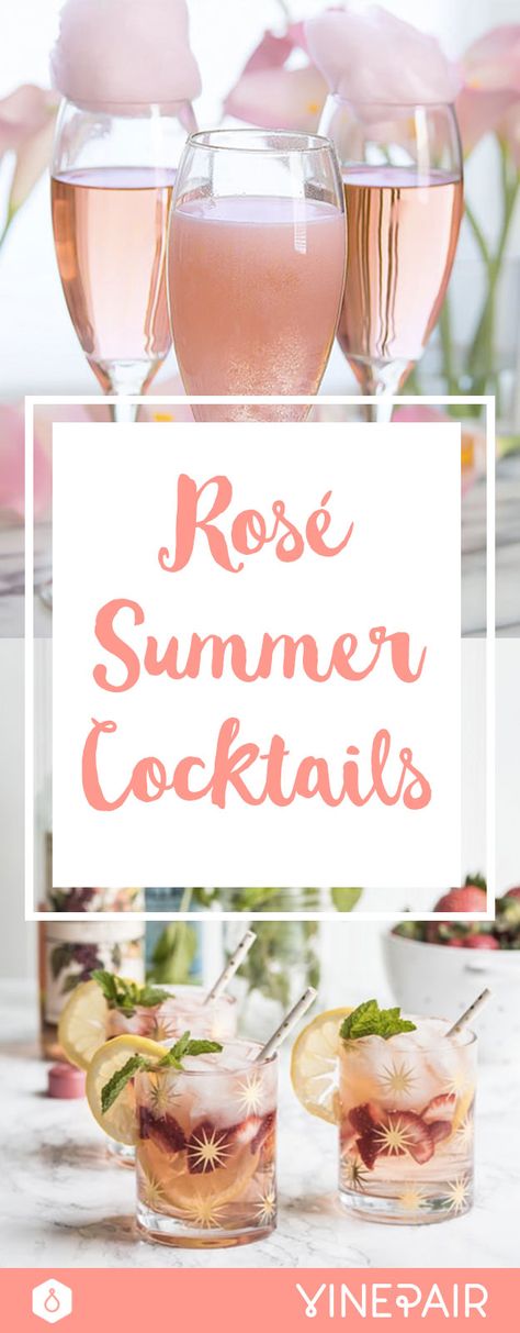 Rosé Cocktails, Sparkling Wine Drinks, Botanist Gin, Rose Drink, Frozen Rose, Long Lunch, Rose Cocktail, Rosé Summer, How To Make Rose